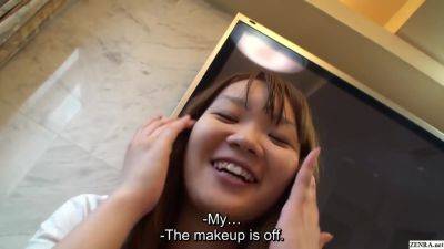 First time amateur Japanese gyaru strips clothing and makeup - hotmovs.com - Japan