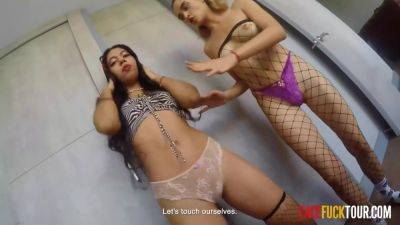 18yo Latina Amateur Afterparty Threesome BIG DICK Face Fuck POV - hotmovs.com