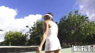Watch this amateur Latina's tennis lesson POV-style with a hot blowjob and ass play - sexu.com