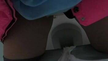 Chubby milf pissing and masturbating in a public toilet. Then, she smokes a cigarette outdoors near a large spruce. Amateur fetish. - xvideos.com